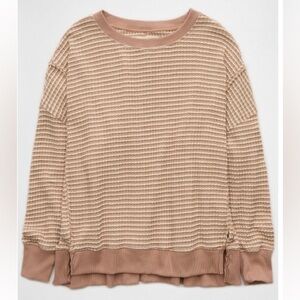 AE Big Hug Waffle Crewneck Sweatshirt NWOT